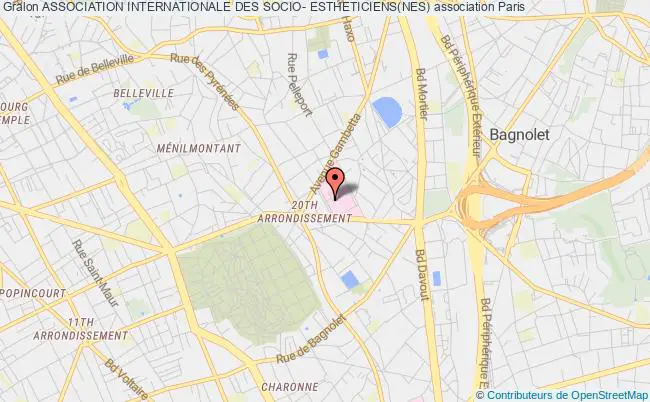 plan association Association Internationale Des Socio- Estheticiens(nes) PARIS