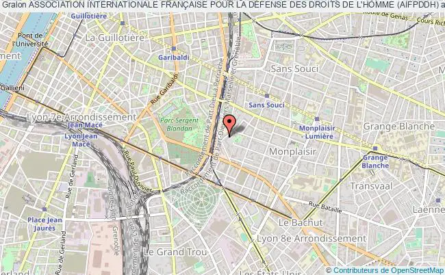 plan association Association Internationale FranÇaise Pour La DÉfense Des Droits De L'homme (aifpddh) Lyon