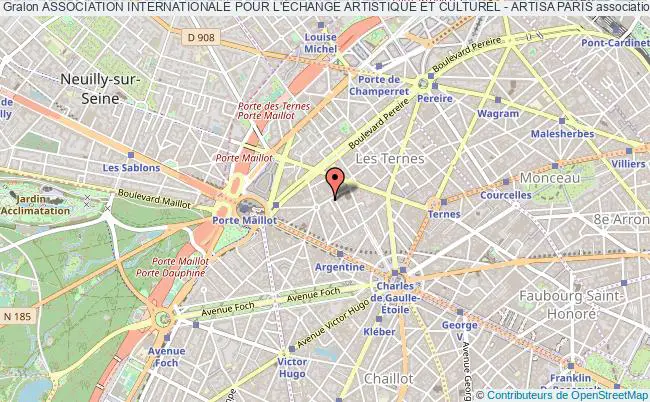 plan association Association Internationale Pour L'Échange Artistique Et Culturel - Artisa Paris Paris 17e