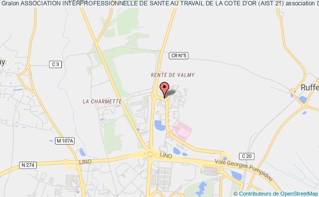plan association Association Interprofessionnelle De Sante Au Travail De La Cote D'or (aist 21) Dijon