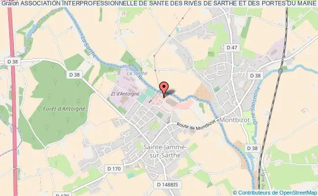 plan association Association Interprofessionnelle De Sante Des Rives De Sarthe Et Des Portes Du Maine Sainte-Jamme-sur-Sarthe