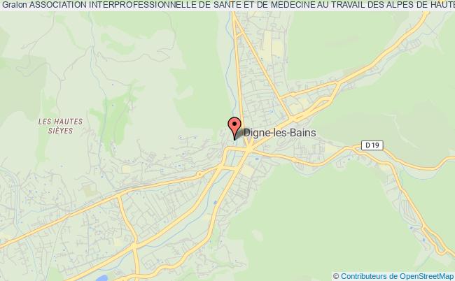 plan association Association Interprofessionnelle De Sante Et De Medecine Au Travail Des Alpes De Haute Provence Digne-les-Bains