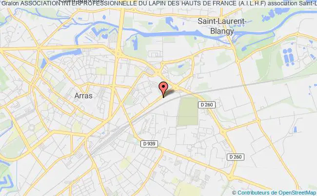 plan association Association Interprofessionnelle Du Lapin Des Hauts De France (a.i.l.h.f) Saint-Laurent-Blangy cedex