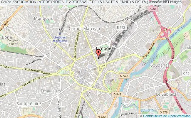 plan association Association Intersyndicale Artisanale De La Haute-vienne (a.i.a.h.v.) Limoges
