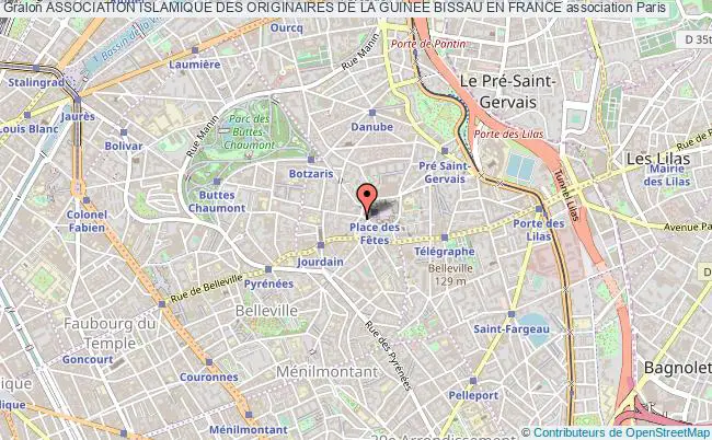 plan association Association Islamique Des Originaires De La Guinee Bissau En France Paris
