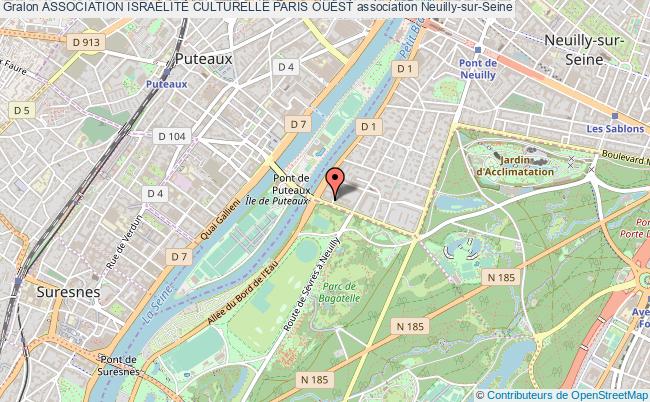 plan association Association IsraÉlite Culturelle Paris Ouest Neuilly-sur-Seine
