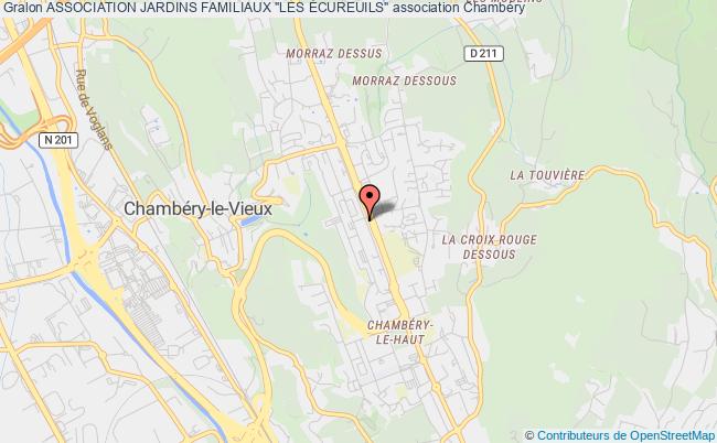plan association Association Jardins Familiaux "les Écureuils" Chambéry
