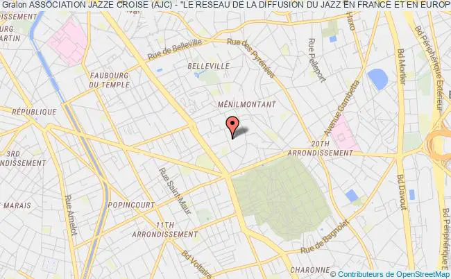 plan association Association Jazze Croise (ajc) - "le Reseau De La Diffusion Du Jazz En France Et En Europe" Paris