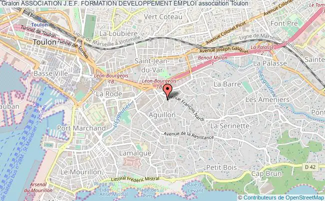 plan association Association J.e.f. Formation Developpement Emploi Toulon