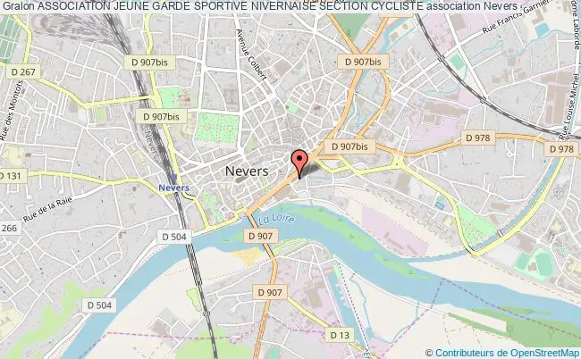 plan association Association Jeune Garde Sportive Nivernaise Section Cycliste Nevers