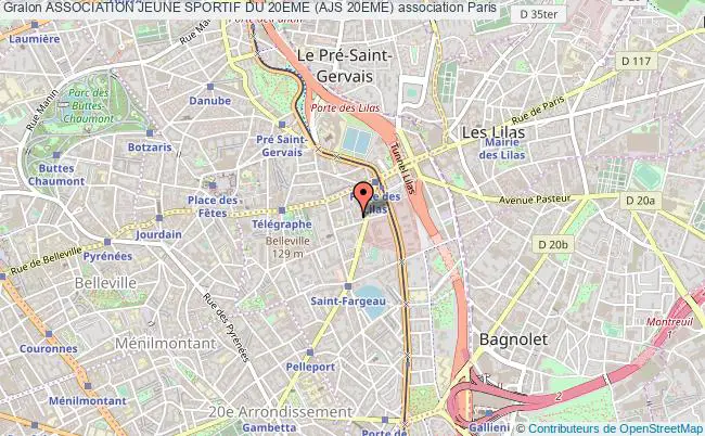 plan association Association Jeune Sportif Du 20eme (ajs 20eme) Paris