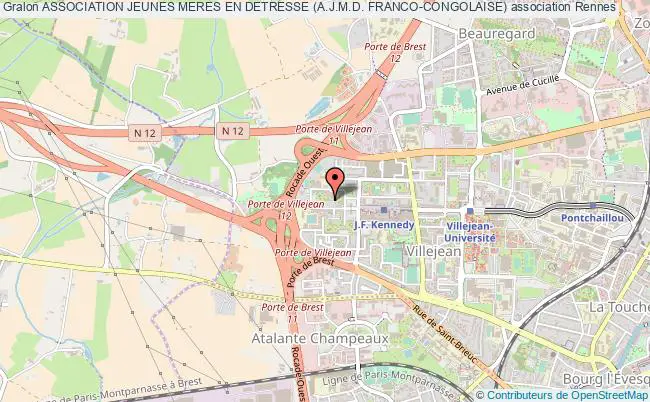 plan association Association Jeunes Meres En Detresse (a.j.m.d. Franco-congolaise) Rennes