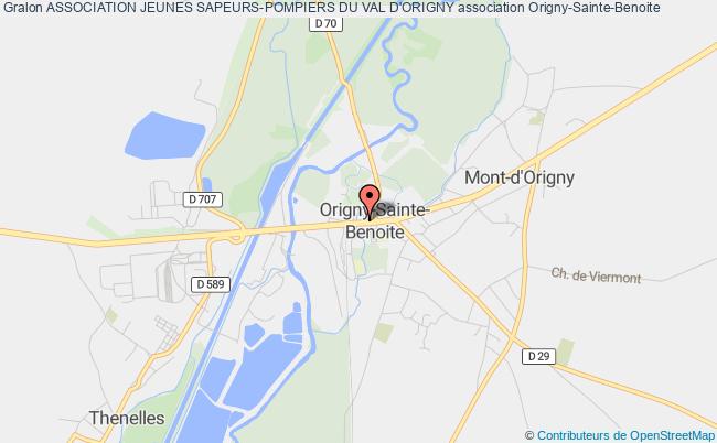 plan association Association Jeunes Sapeurs-pompiers Du Val D'origny Origny-Sainte-Benoite
