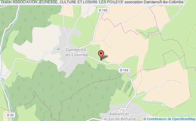 plan association Association Jeunesse, Culture Et Loisirs 'les Poileys' Dambenoît-lès-Colombe