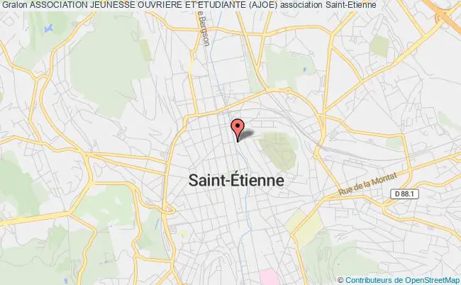 plan association Association Jeunesse Ouvriere Et Etudiante (ajoe) Saint-Étienne