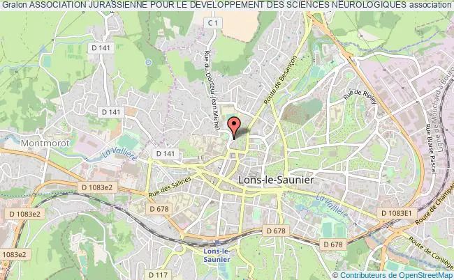 plan association Association Jurassienne Pour Le Developpement Des Sciences Neurologiques Lons-le-Saunier