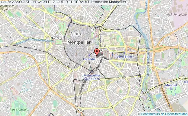 plan association Association Kabyle Laique De L'herault Montpellier