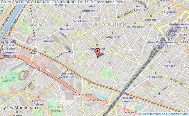plan association Association Karate Traditionnel Du 15eme Paris