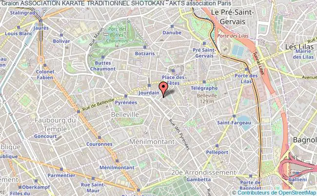 plan association Association Karate Traditionnel Shotokan - Akts Paris