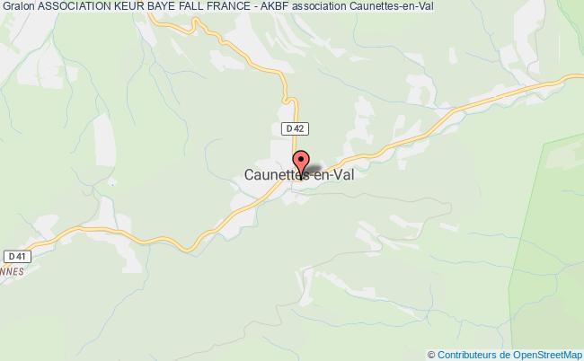 plan association Association Keur Baye Fall France - Akbf Caunettes-en-Val