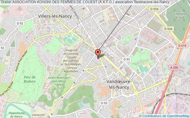 plan association Association Kongni Des Femmes De L'ouest (a.k.f.o.) Vandoeuvre-lès-Nancy