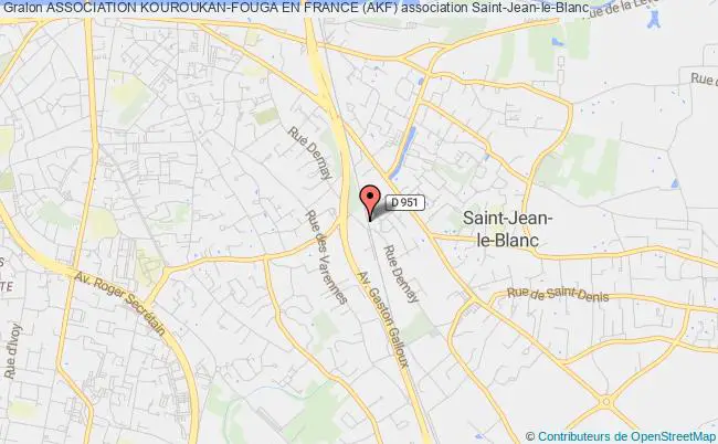 plan association Association Kouroukan-fouga En France (akf) Saint-Jean-le-Blanc
