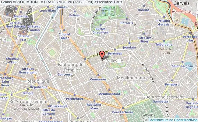 plan association Association La FraternitÉ 20 (asso.f20) Paris