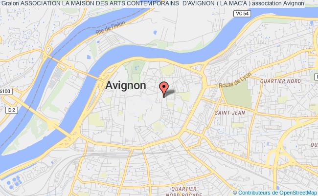 plan association Association La Maison Des Arts Contemporains  D'avignon ( La Mac'a ) Avignon
