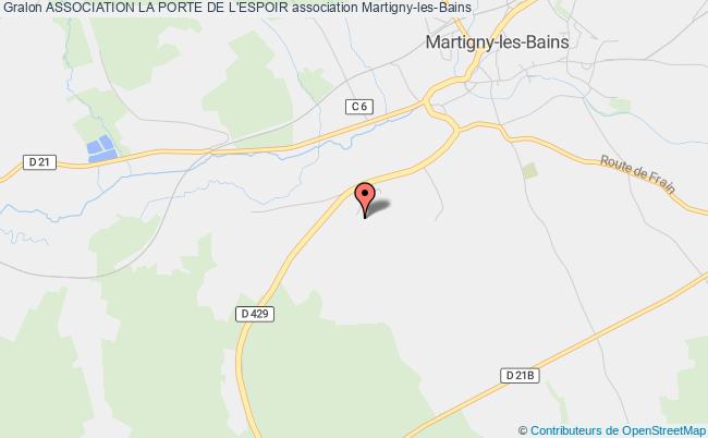 plan association Association La Porte De L'espoir Martigny-les-Bains