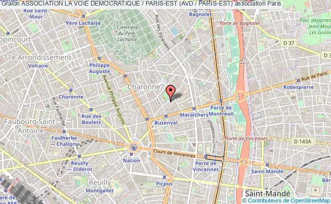 plan association Association La Voie Democratique / Paris-est (avd / Paris-est) Paris