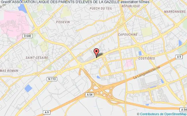 plan association Association Laique Des Parents D'eleves De La Gazelle Nîmes