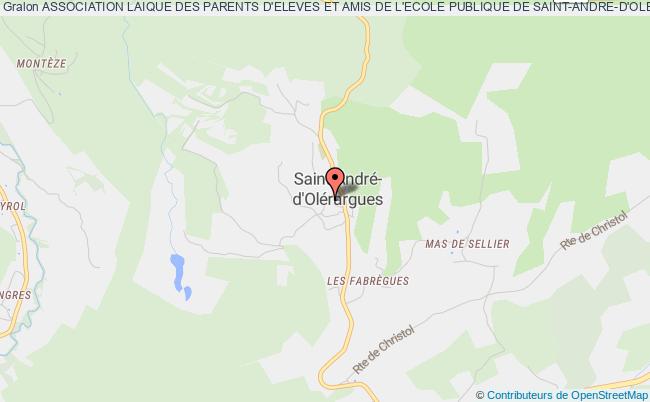 plan association Association Laique Des Parents D'eleves Et Amis De L'ecole Publique De Saint-andre-d'olerargues. Saint-André-d'Olérargues
