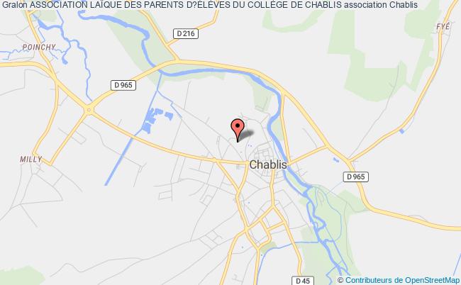 plan association Association LaÏque Des Parents D?ÉlÈves Du CollÈge De Chablis 