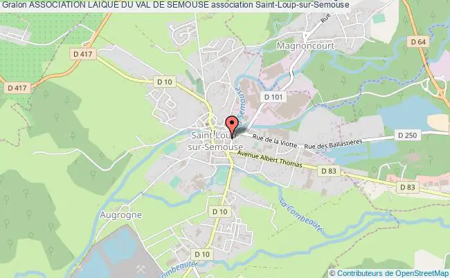 plan association Association Laique Du Val De Semouse Saint-Loup-sur-Semouse