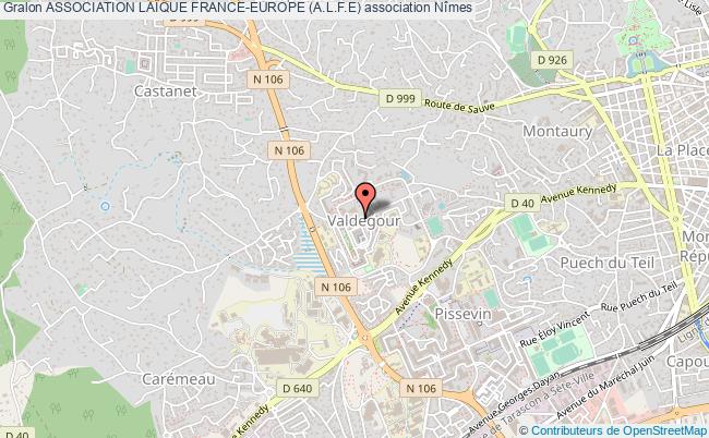 plan association Association LaÏque France-europe (a.l.f.e) Nîmes