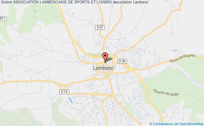 plan association Association Lambescaine De Sports Et Loisirs Lambesc