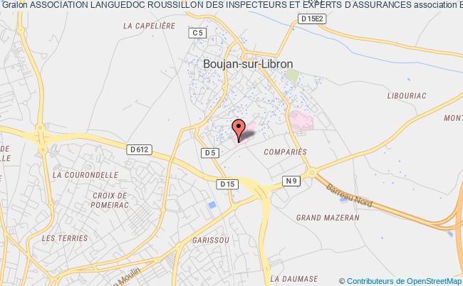 plan association Association Languedoc Roussillon Des Inspecteurs Et Experts D Assurances Boujan-sur-Libron