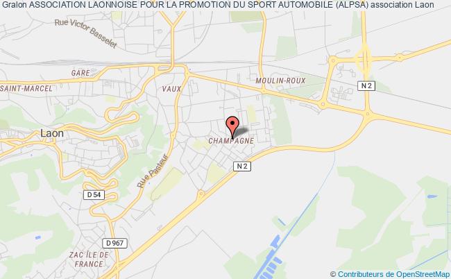 plan association Association Laonnoise Pour La Promotion Du Sport Automobile (alpsa) Laon