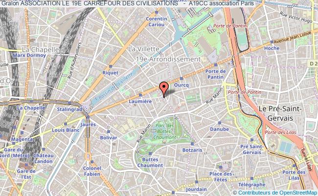 plan association Association Le 19e Carrefour Des Civilisations   -  A19cc Paris
