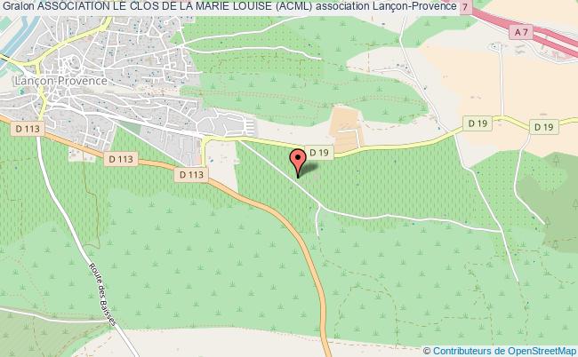 plan association Association Le Clos De La Marie Louise (acml) Lançon-Provence