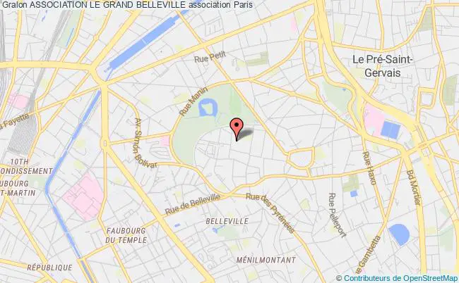 plan association Association Le Grand Belleville Paris