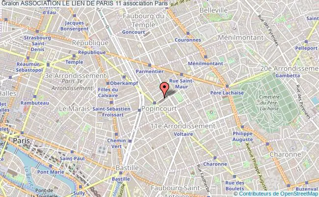 plan association Association Le Lien De Paris 11 Paris