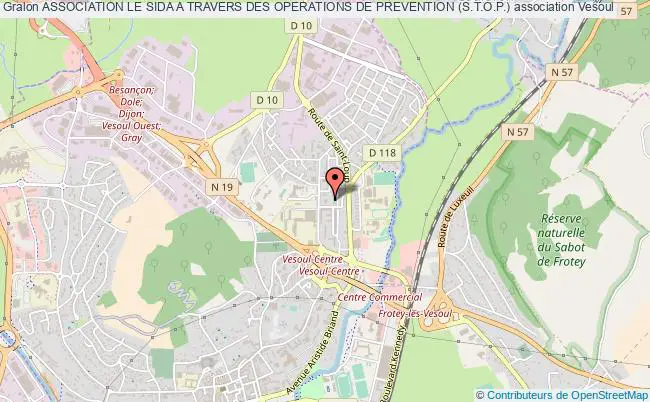 plan association Association Le Sida A Travers Des Operations De Prevention (s.t.o.p.) Vesoul