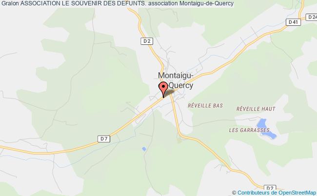 plan association Association Le Souvenir Des Defunts. Montaigu-de-Quercy