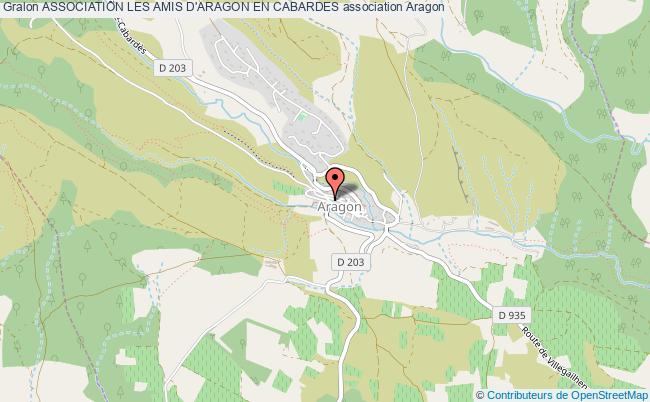 plan association Association Les Amis D'aragon En Cabardes Aragon