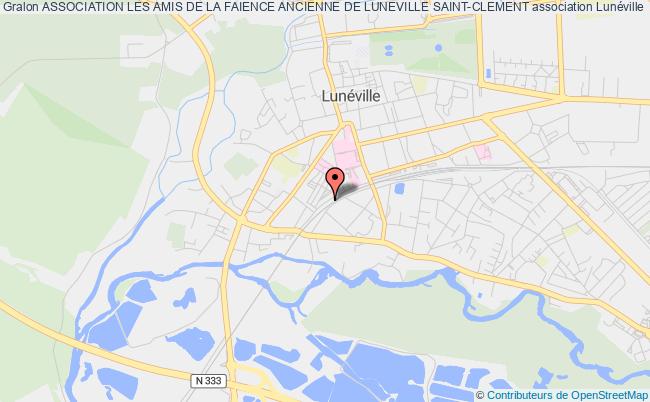 plan association Association Les Amis De La Faience Ancienne De Luneville Saint-clement Lunéville