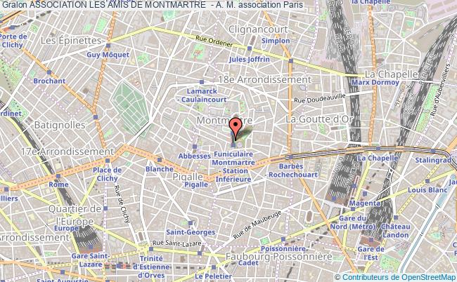 plan association Association Les Amis De Montmartre  - A. M. Paris