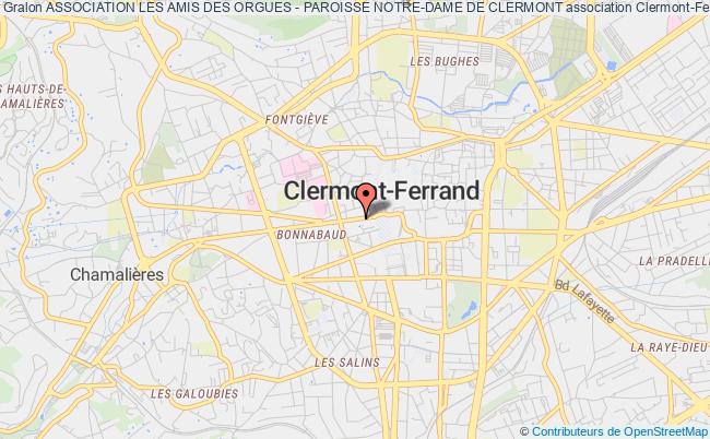 plan association Association Les Amis Des Orgues - Paroisse Notre-dame De Clermont Clermont-Ferrand