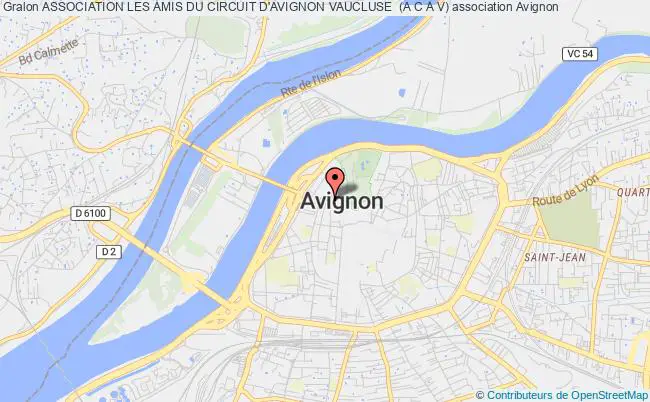 plan association Association Les Amis Du Circuit D'avignon Vaucluse  (a C A V) Avignon