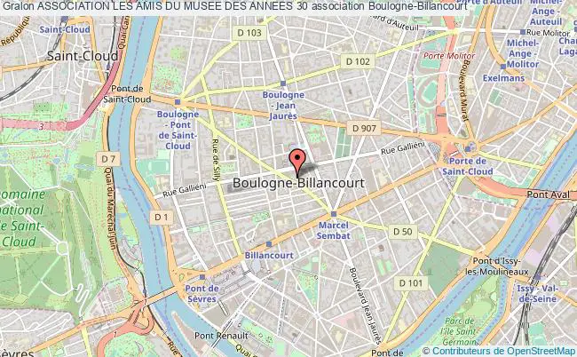 plan association Association Les Amis Du Musee Des Annees 30 Boulogne-Billancourt